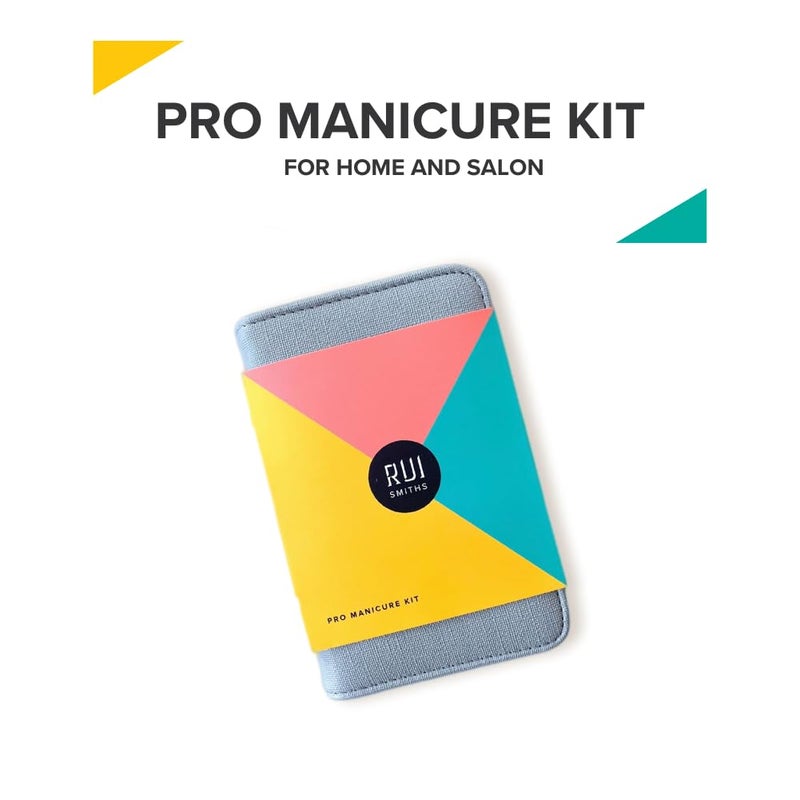 Rui Smiths Pro Stainless Steel 8-Piece Manicure Kit For Home And Salon With Professional Precision Cuticle Nipper And Metal Pusher Style No. 105 - Image 2